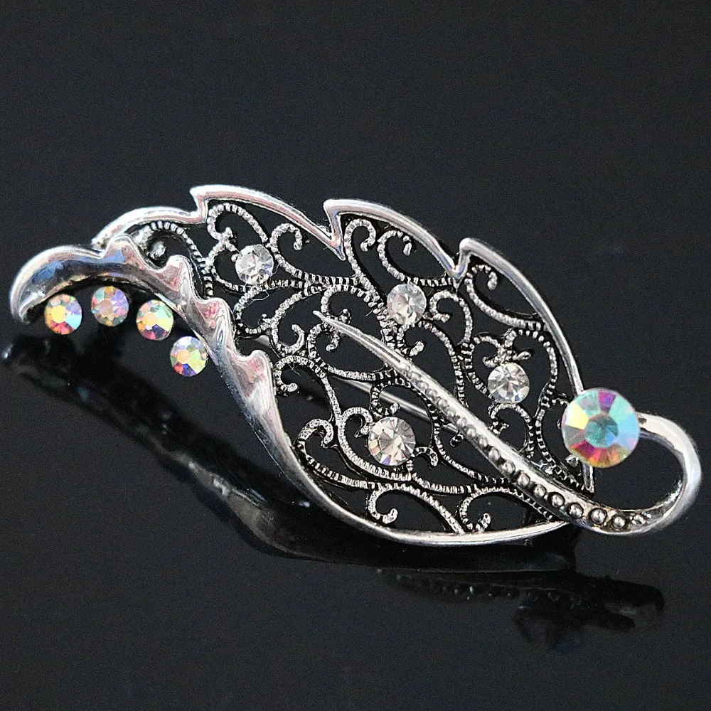 Горячая Распродажа! Разноцветная брошь в виде листьев стразы кристалл женский