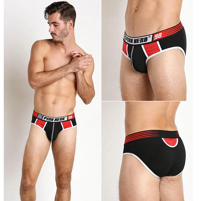 Мужское нижнее белье эластичные спортивные цветные сетчатые дышащие удобные