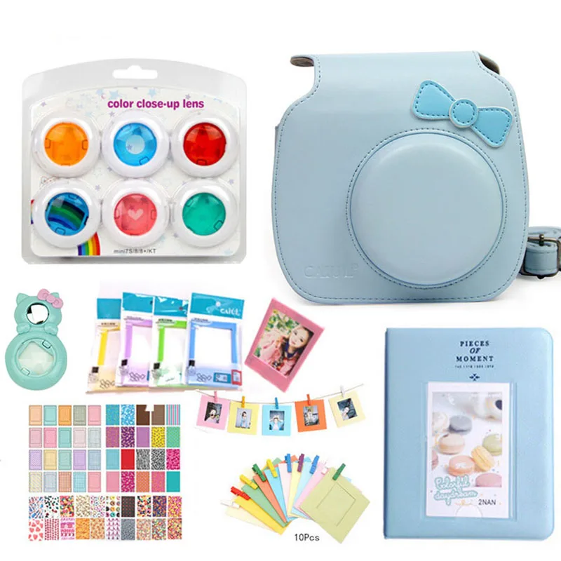 Fujifilm Instax Mini 8 аксессуары чехол для камеры с милым рисунком котенка Чехол
