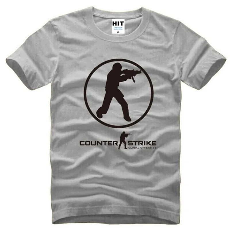 Футболка мужская с принтом игры Counter Strike CS хлопковая рубашка коротким рукавом и