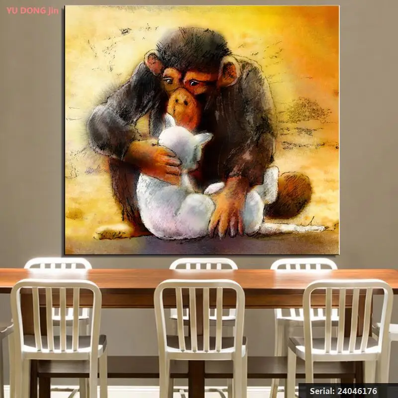 Animal Classical oil Painting Drawing art Spray Unframed Canvas gemstone iron miniature technical square miniature24046176 | Дом и сад