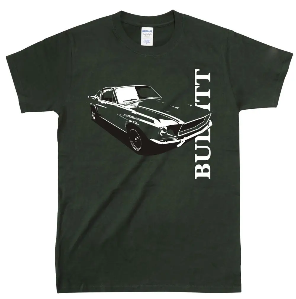 1 Steve Mcqueen Bullitt Mustang, мужские модные футболки, забавная уличная одежда, брендовая одежда, индивидуальные футболки - Цвет: 1