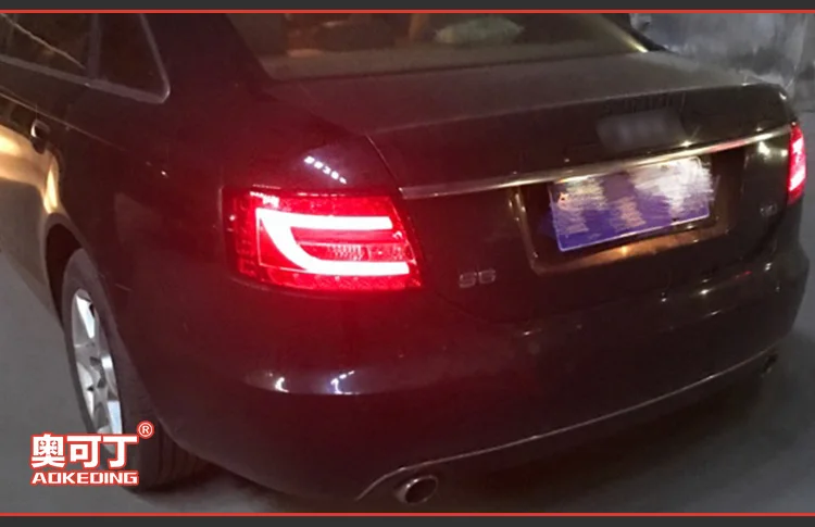 AKD автомобильный Стайлинг для A6 задние фонари 2005-2008 A6 классический светодиодный задний фонарь светодиодный DRL динамический сигнал тормоза заднего хода авто аксессуары