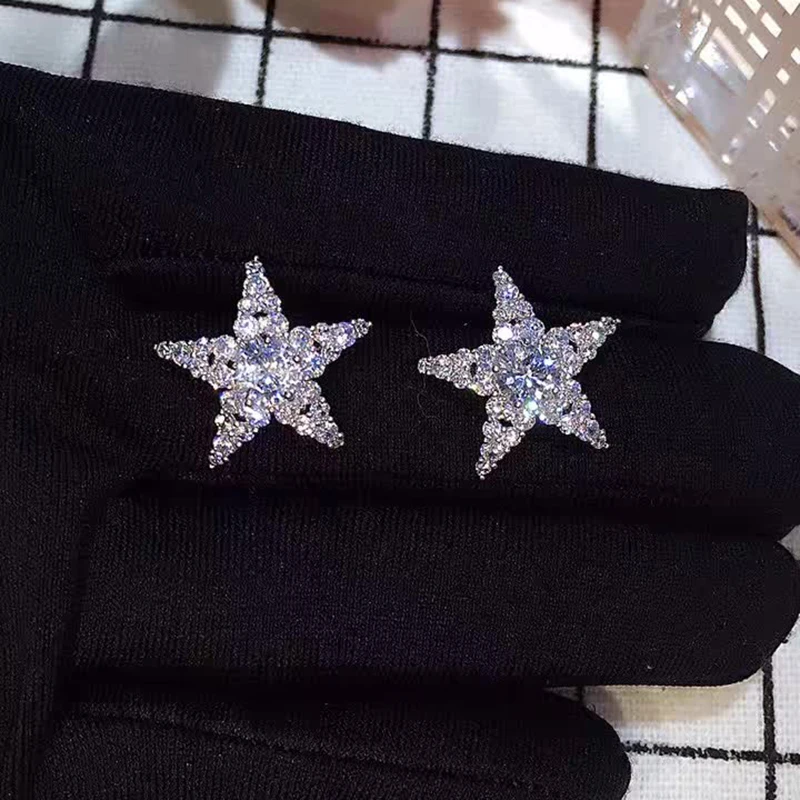 Женские классические серьги-гвоздики GAOLA Серьги серебряного цвета с фианитами