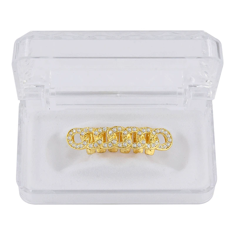 Ледяной зуб Grillz нижний вампир половина Fang гриль хип хоп стоматологический