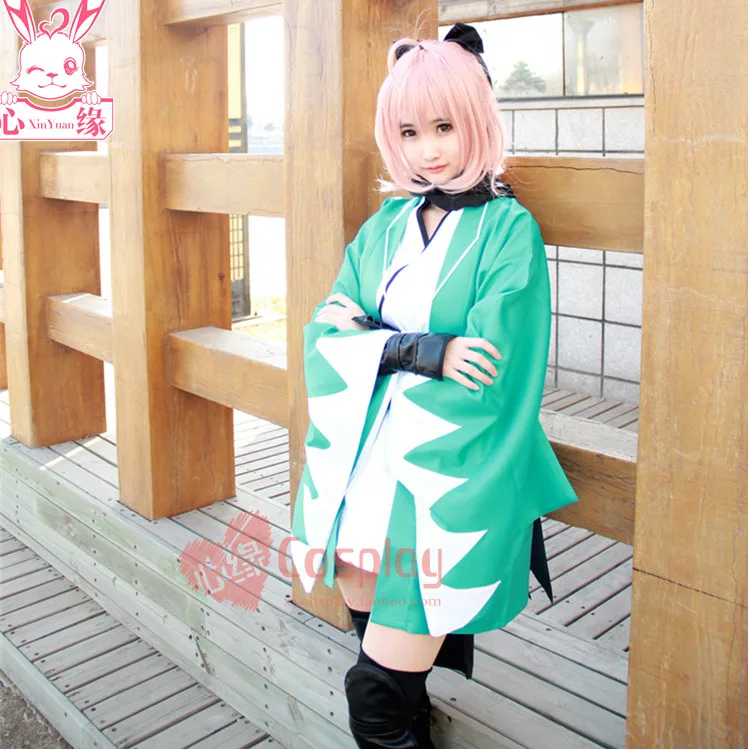 [В наличии] 2 цвета Fate Grand Order Sakura Saber Okita Souji кимоно униформа Косплей Костюм Хэллоуин