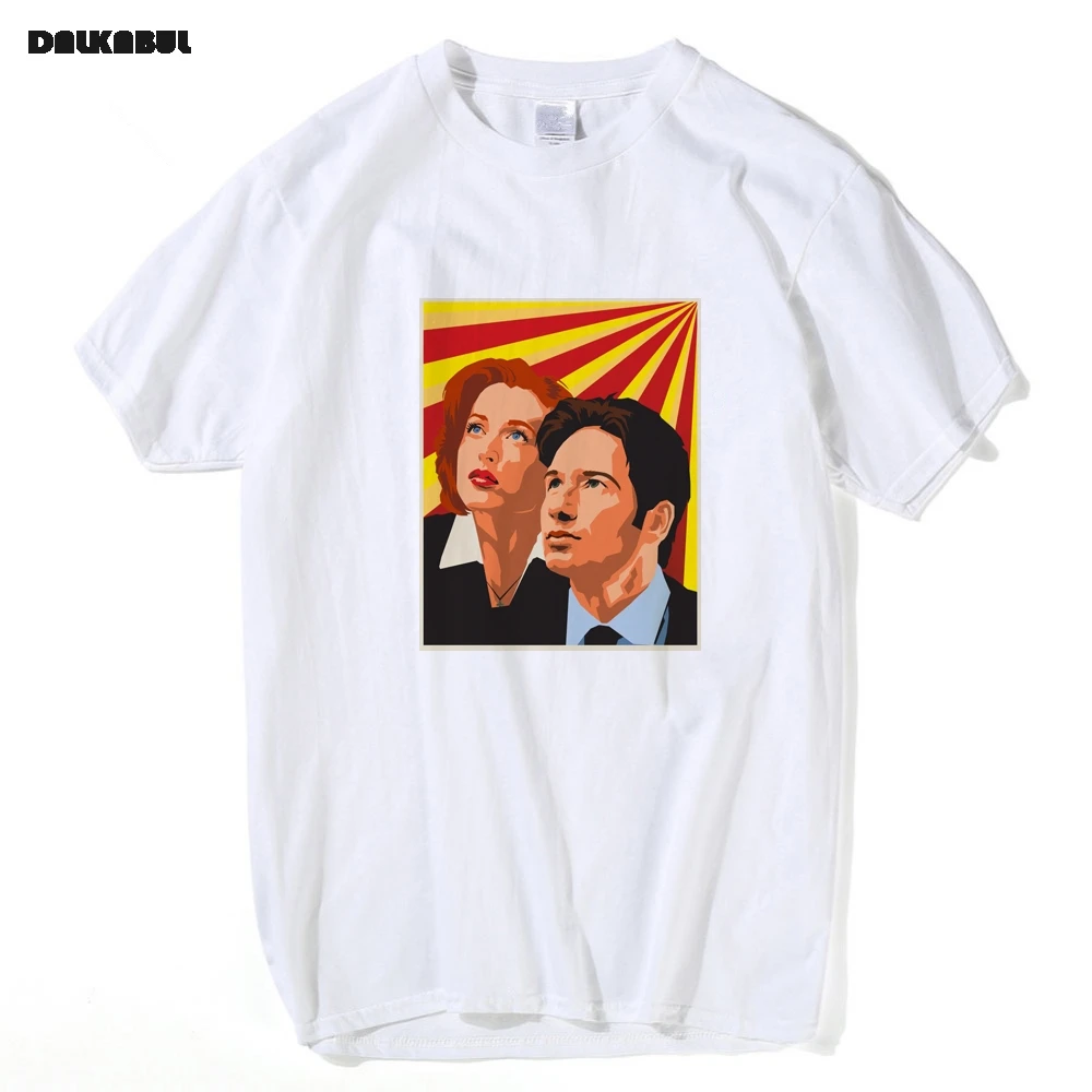 X FILES футболка Mulder Scully I Want to Believe Футболка мужская хип хоп НЛО футболки для мужчин
