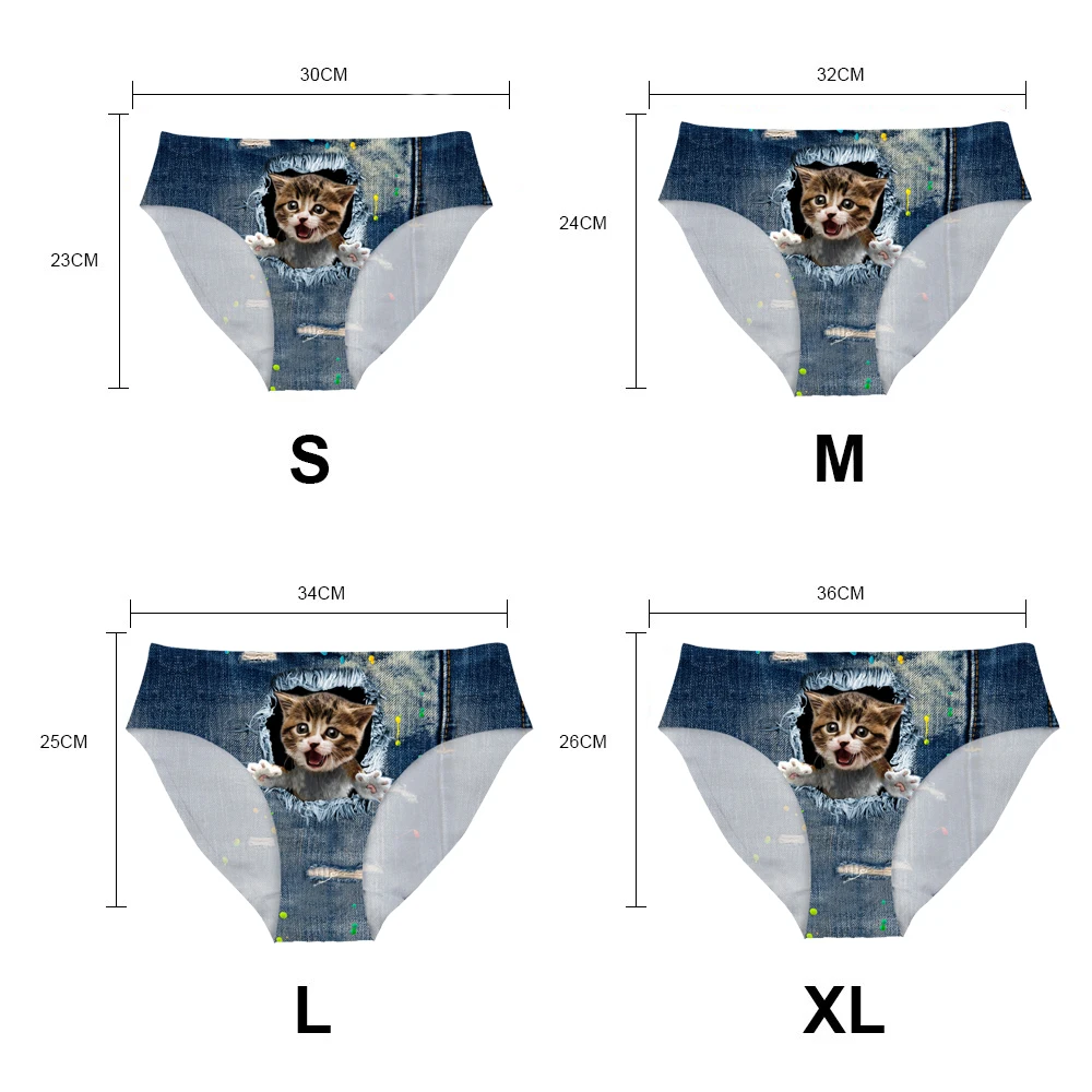 

FORUDESIGNS Women Shorts Panties Sweet Cat Pattern Ladies Bragas Comfortable Teenage Girls Briefs Female Panties Triangle 2018