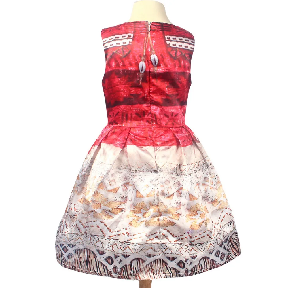 Моана костюм маленький авантюрист с открытыми плечами девушки Vaiana платье для