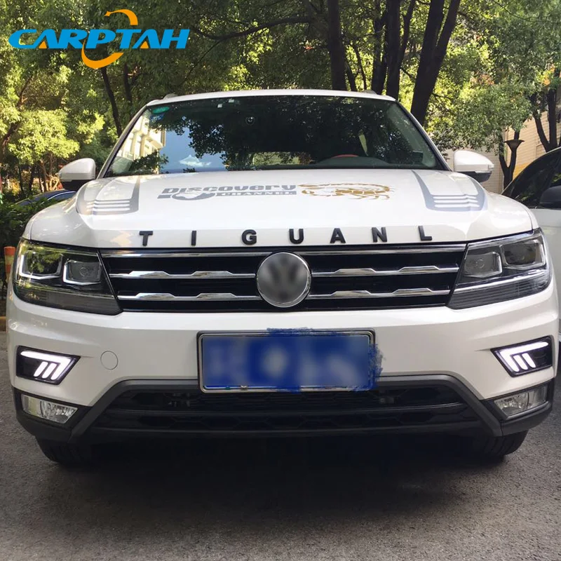 Светодиодный дневной светильник для Volkswagen Tiguan 2017 2018 2019 Водонепроницаемый 12V