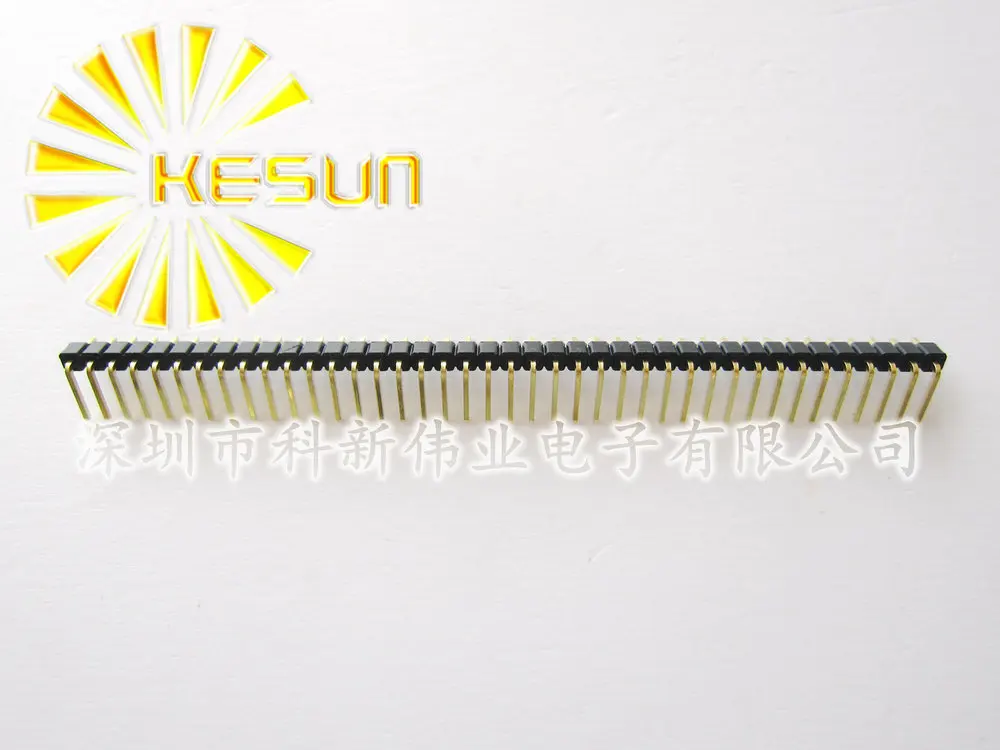 

FREE SHIPPING 200pcs/lot 2.54mm Single Row Male 1X40 RIGHT ANGLE Pin Header Strip Gold-plated ROHS Good quality
