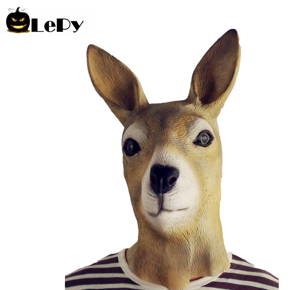 LePy Хэллоуин вечерние кенгуру Карнавальная маска латексная животного маскарад