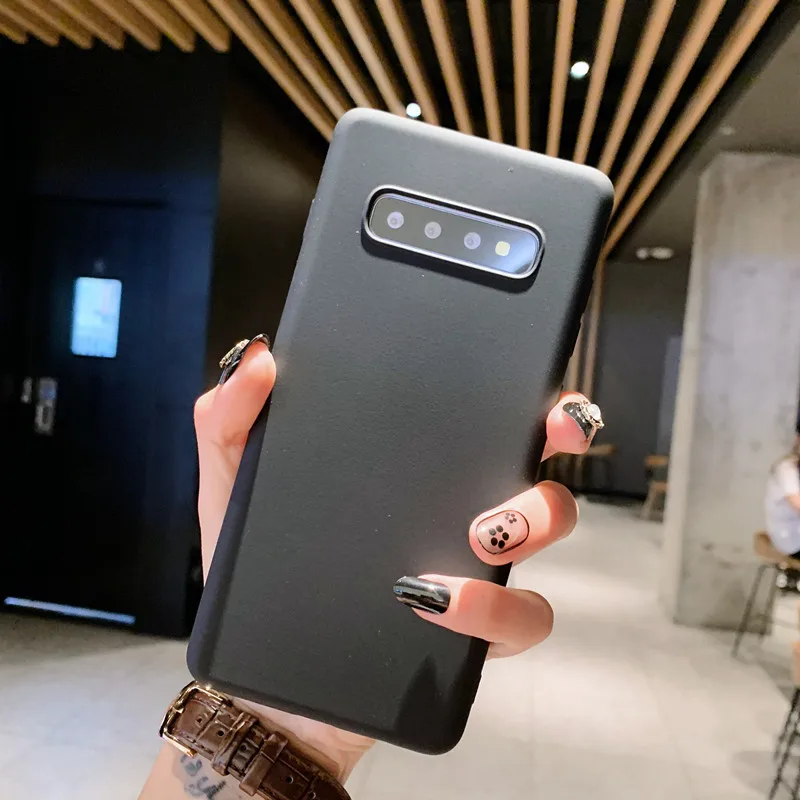Black Мягкие Летние жидкий силиконовый чехол для SamSung Galaxy S8 S9 S10 плюс S10E M30 A30 A50 A40 Note 8 9 задняя крышка S7 M30 A70 чехол - Цвет: Black
