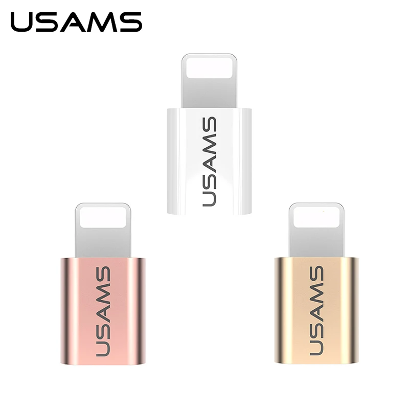 USAMS OTG Adapter for Micro to lightnings connector Data Sync Cable IOS 11 fast Charging iphone X 8 7 6 ipad |