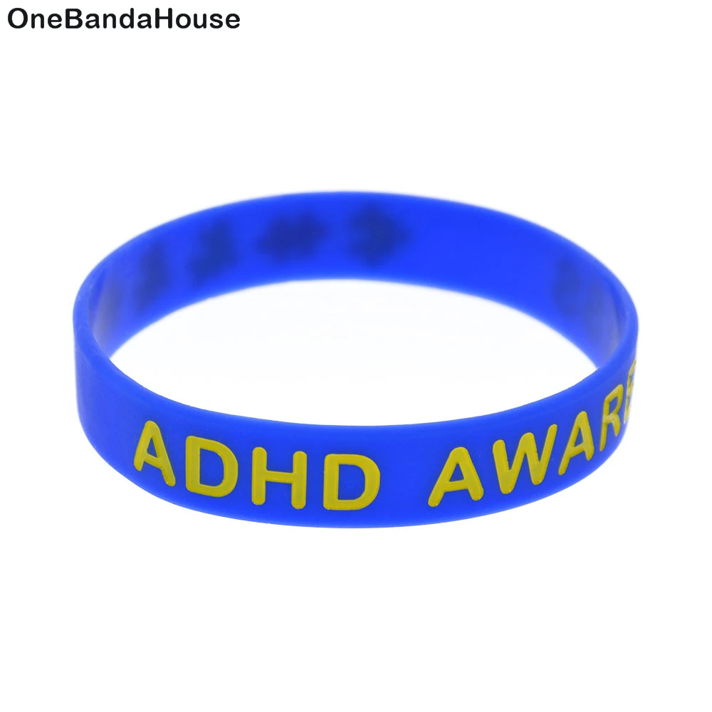 

1PC ADHD Awareness Silicone Wristband Puzzle Logo 3 Colors