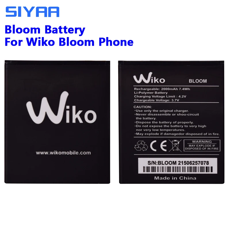 Оригинальный аккумулятор SIYAA Bloom для Wiko мобильный телефон большой емкости
