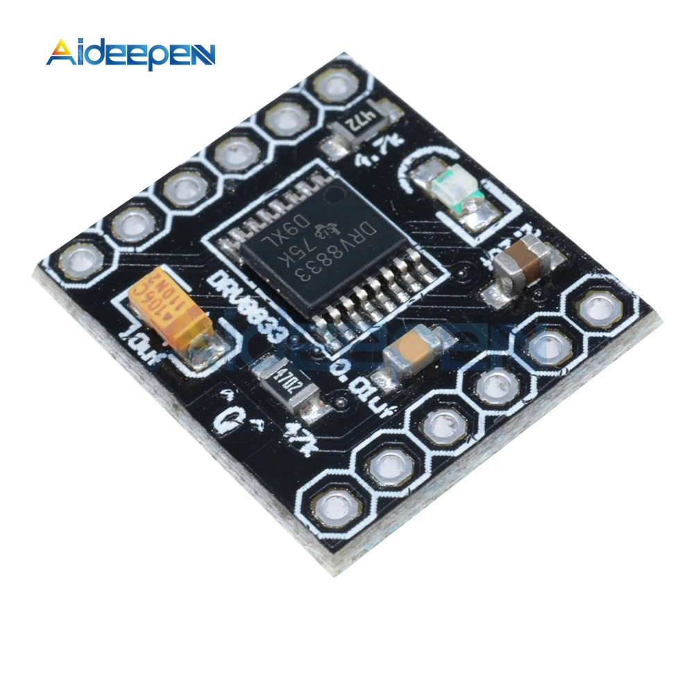 DRV8833 2-х канальный DC мотор драйвер зарядная Модульная плата 1.5A 3 V-10 V h-мост 4-проводной защита от короткого замыкания, перегрузки по току защиты шаговый двигатель