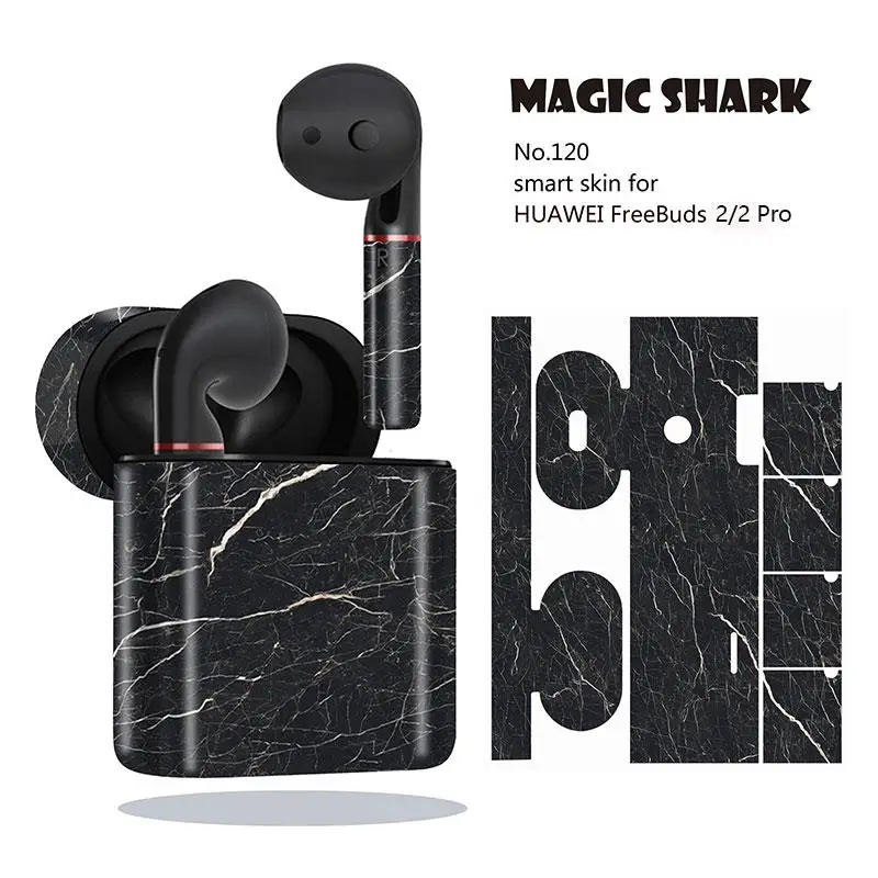 Magic Shark Новое поступление мраморный камень чехол с принтом для HUAWEI Freebuds 2 2 Pro самоклеящаяся оберточная бумага-пленка HUAWEI Freebuds 2 2Pro 116-125 - Цвет: 120