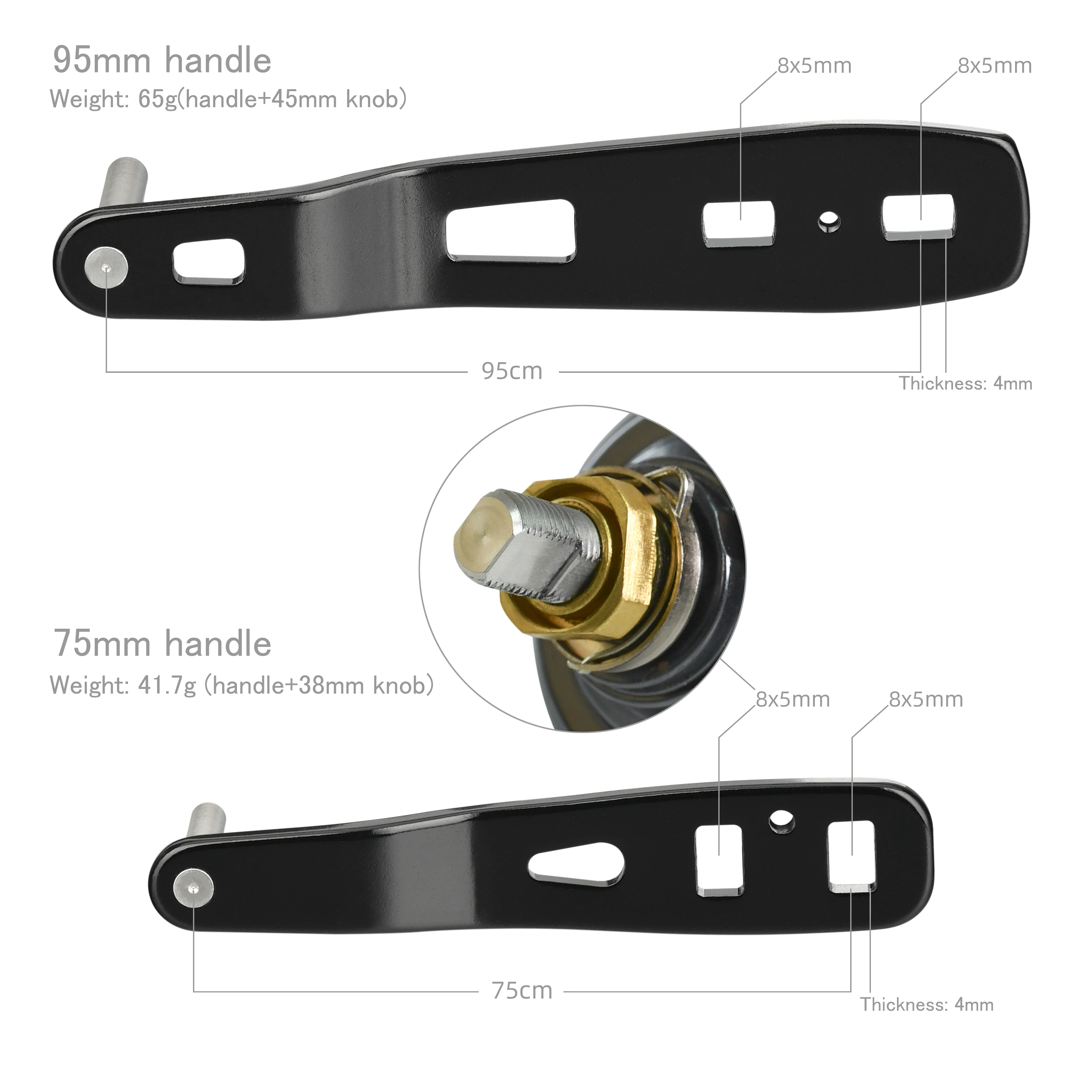 Ручка катушки Gomexus для Shimano Calcutta Conquest Daiwa Abu Ambassadeur C3 круглая Катушка 8*5 мм ручка 75 мм как описание