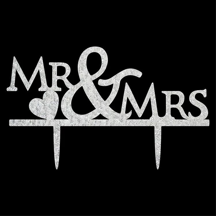 

Free Shipping Acrylic Cake Flag Topper Mr & Mrs Cake Flags For Wedding Anniversary Party Cake Decor Hot Sale