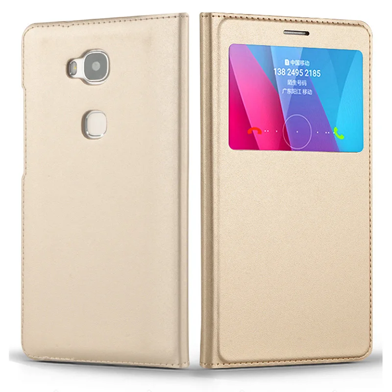 Чехол для Huawei Honor 5X Роскошный чехол из искусственной кожи с откидной крышкой GR5