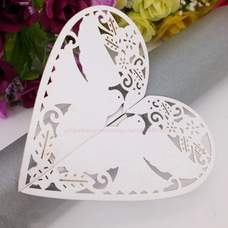 100 шт. бумажные кольца для салфеток в форме сердца | Дом и сад