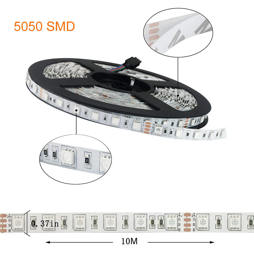 YWX светильник Светодиодные ленты 5050 2835 5730 SMD DC12V 60 Светодиодный s/m 5 м/лот гибкий светодиодный светильник RGB Светодиодные ленты Lndoor декоративная лента