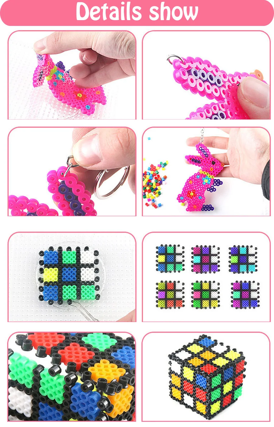 24 цвета Хама бусины 5 мм Perler бусины 4800 шт ремесло DIY ручной работы предохранитель креативные Интеллектуальные развивающие игрушки для детей