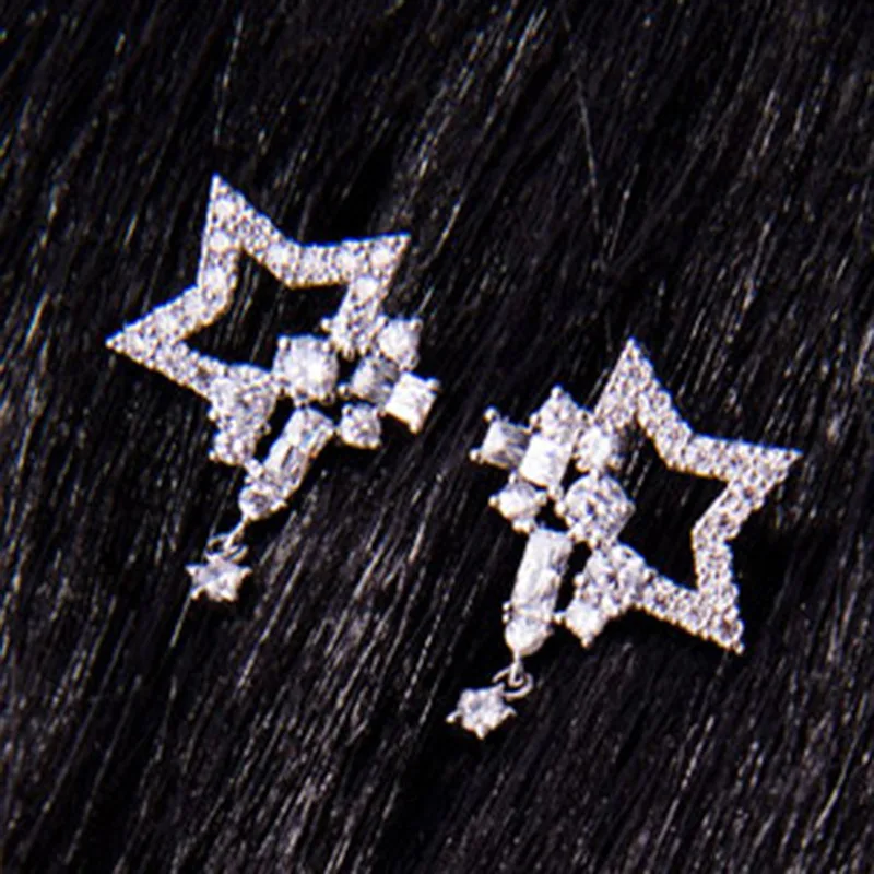 Женские серьги гвоздики FARLENA модные с кристаллами из циркония|crystal stud earrings|fashion