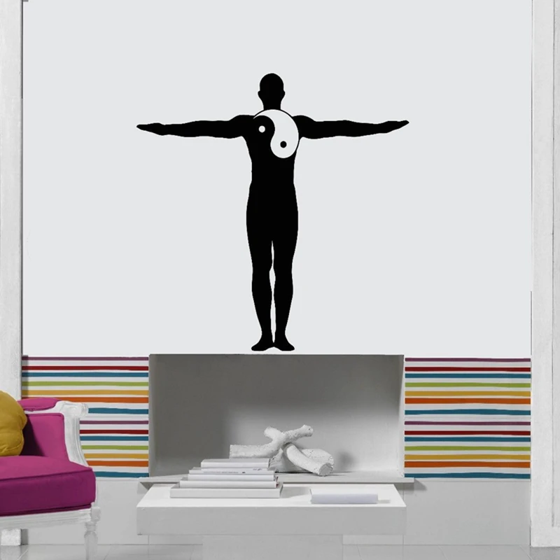 

Yoga Sticke Decal Body-building Posters Vinyl Wall Decals Pegatina Quadro Parede Decor Mural Yoga Sticker