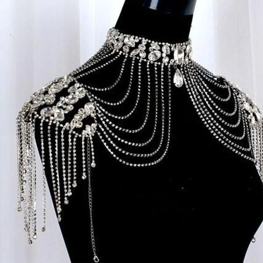 2016 винтажное роскошное свадебное ювелирное изделие длинное ожерелье с