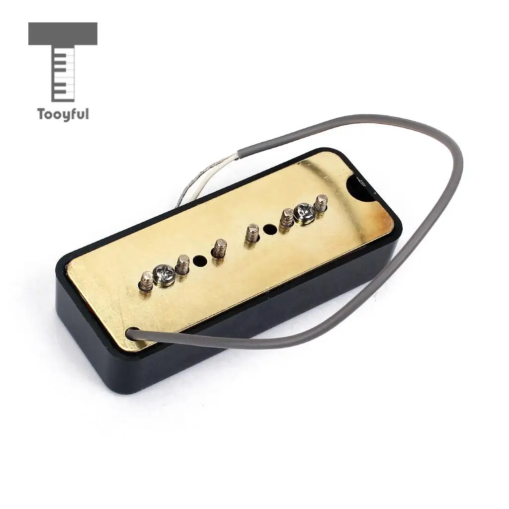 Tooyful пара черный одной катушки мыло бар ЗВУКОСНИМАТЕЛИ ДЛЯ P-90 P90 электрогитары 50 мм/52 мм отверстие пространства