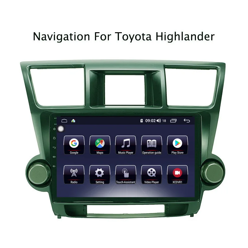 9&quot Android 9.0 8 core 4G RAM 64G ROM GPS Navigation Car Radio For Toyota Highlander 2009-2014 with Carplay/4G LTE | Автомобили и