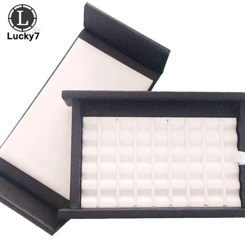 45 Grid Gemstone Box Чехол из искусственной кожи с магнитной крышкой, Алмазный дисплей, чехол 30& 50, сетчатый дисплей с драгоценными камнями, держатель для хранения ювелирных изделий, органайзер, лоток, коробка для драгоценностей - Цвет: 45 Grid Gemstone Box