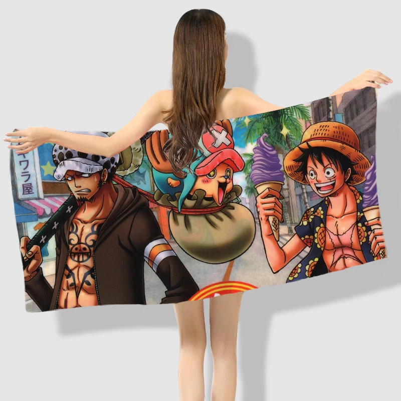 

Anime Manga One Piece Bath Towel Beach Towel 001