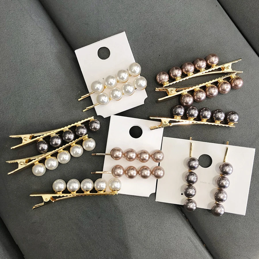 Модные Шпильки с жемчугом для девочек barrettes заколка волос зажим ювелирные