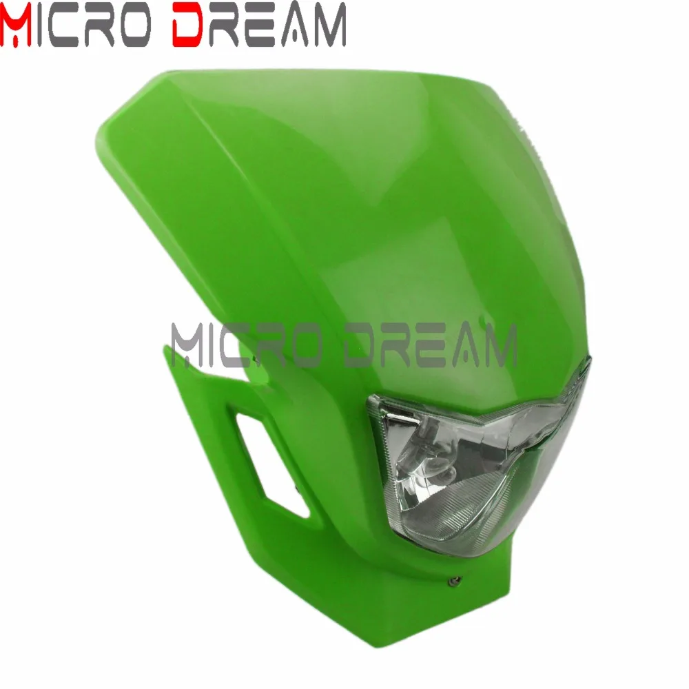 Мотоциклетный Универсальный налобный фонарь Dirtnike зеленого цвета для Kawasaki KLX450F