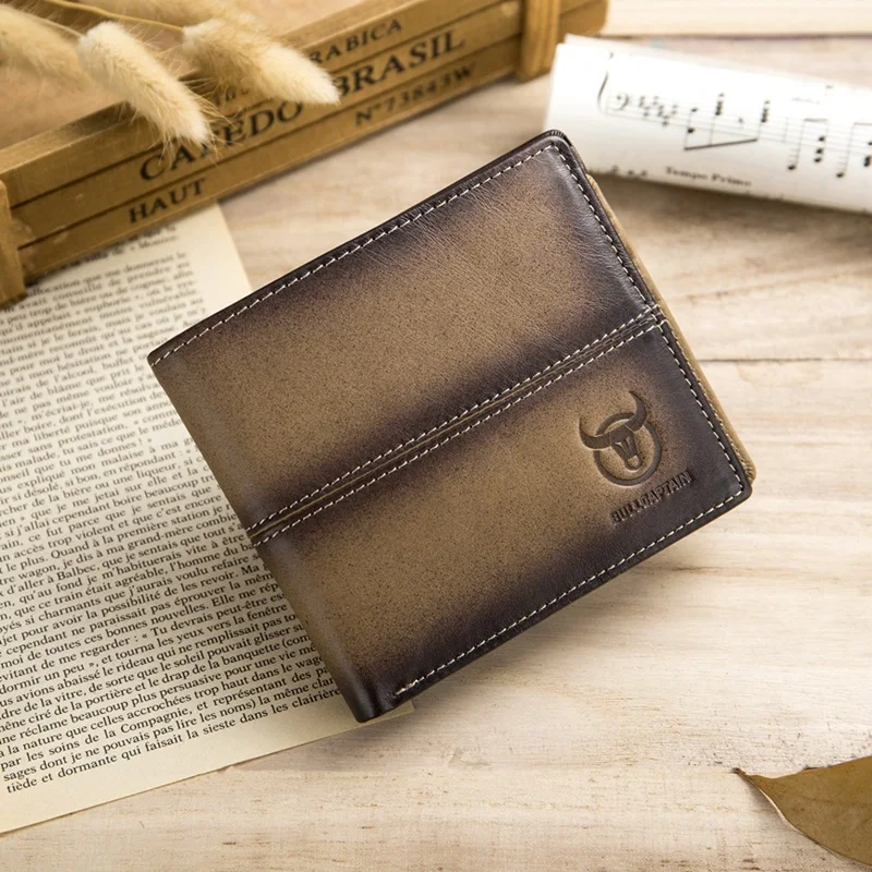 Мужские кошельки BULLCAPTAIN из натуральной кожи фирменные уникальные дизайнерские