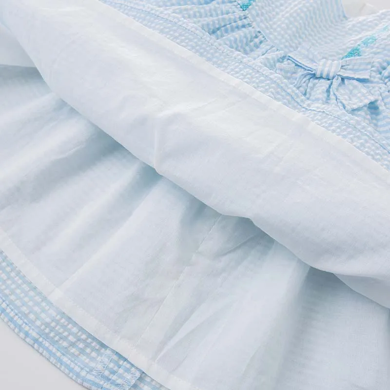 Dave bella/летнее платье в полоску для маленьких девочек милая детская одежда малышей