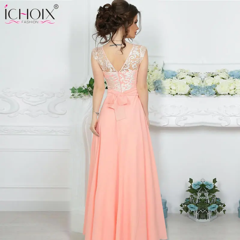 Женское платье 2019 Лето Макси сексуальное сетчатое синее кружевное длинное с