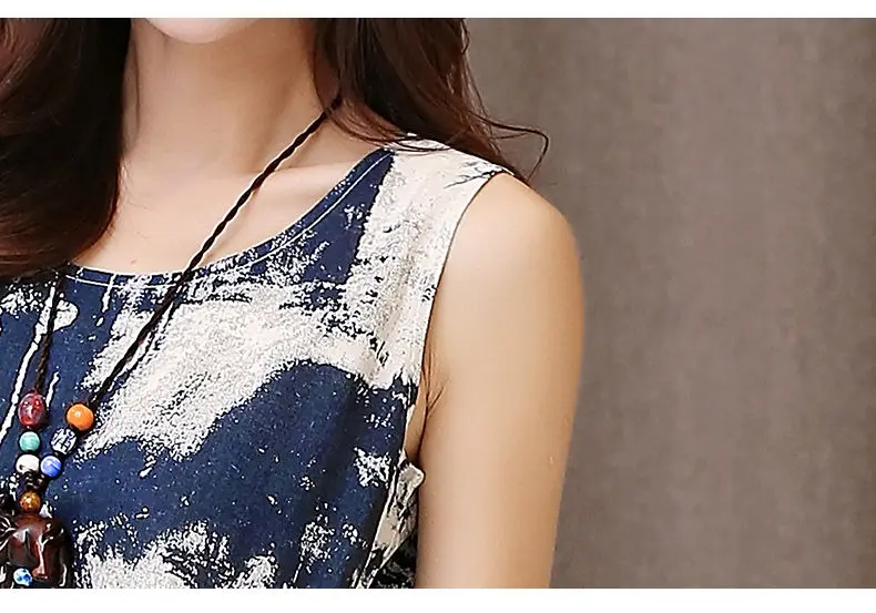 SZMXSS Summer dresses women Sleeveless Casual A-Line Adjust Waist Vintage Dress Female Cotton Linen Long Dresses vestidos | Женская