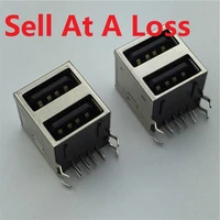 2pcslot usb a type female socket connector 2to1 set g43 for data connection interface charging free shipping