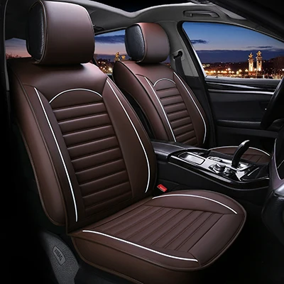 Кожаный универсальный чехол для автомобильных сидений для Land Rover freelander Rover Range Evoque Sport Discovery все модели авто аксессуары - Название цвета: coffee