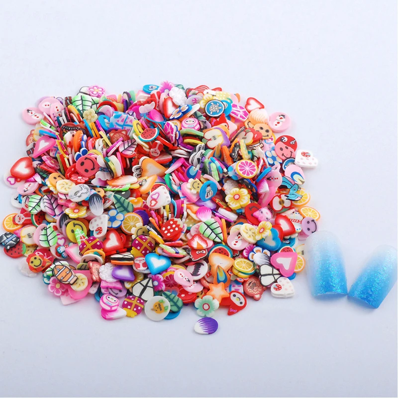 Soft Pottery 1000pcs Fruit Slices Filler For Nails Art Tips Slime Kids Lizun Diy Accessories Supplies Decoration | Красота и здоровье