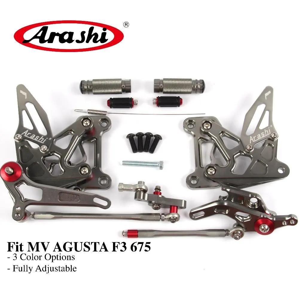 Arashi CNC Rider Настраиваемые подножки колышки для MV AGUSTA Brutale 675 800 Dragster 2012 2013 2014 2015