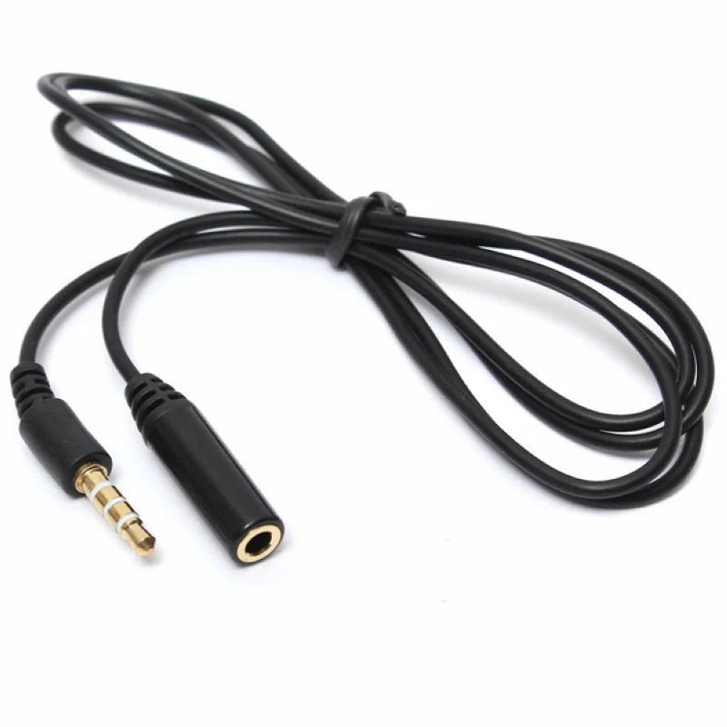 1Pc Male to Female Earphone Headphone Audio Extension Cable Black Cables For Accessories | Электроника