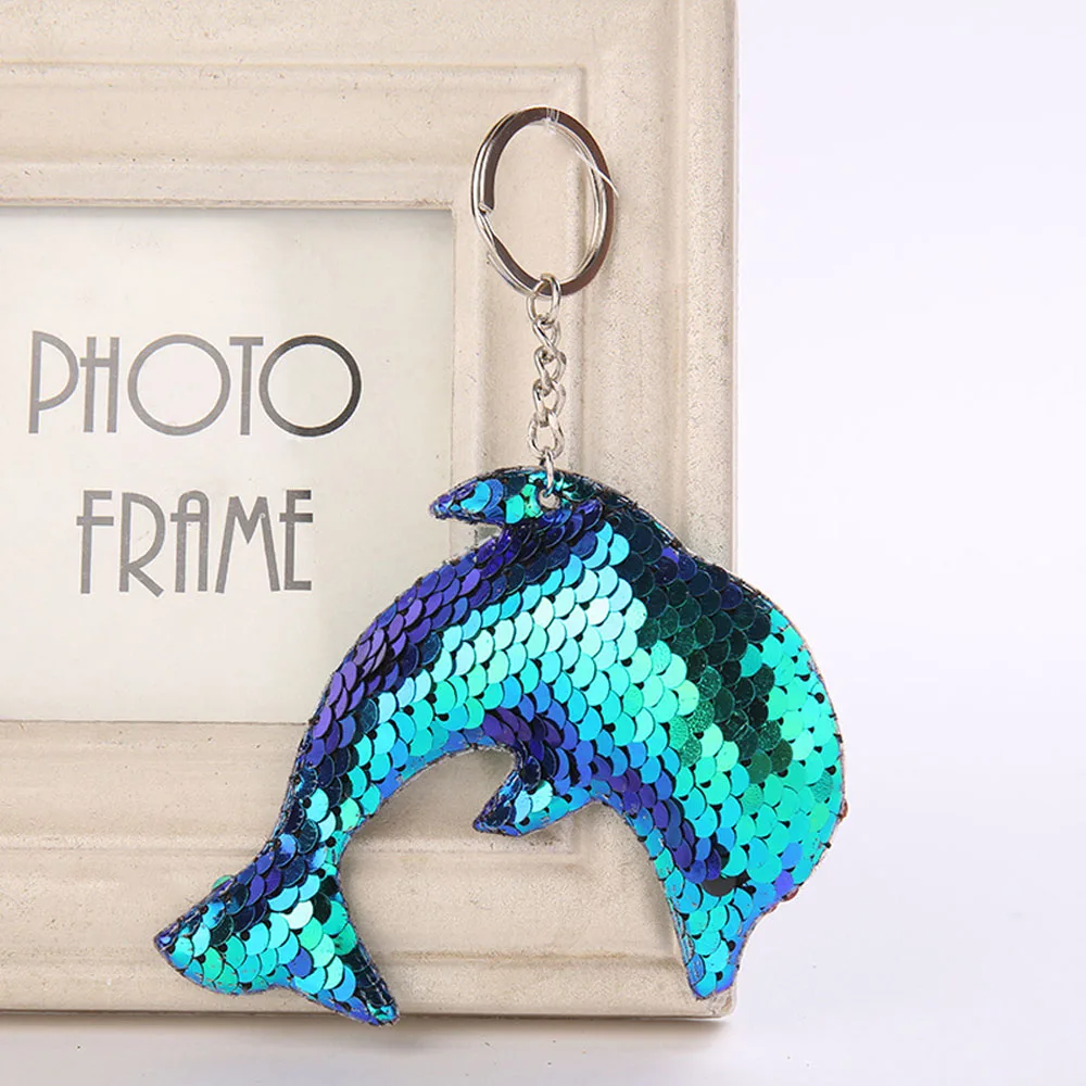 Милый брелок с животными мини блеск блестками дельфин милые дети красочная