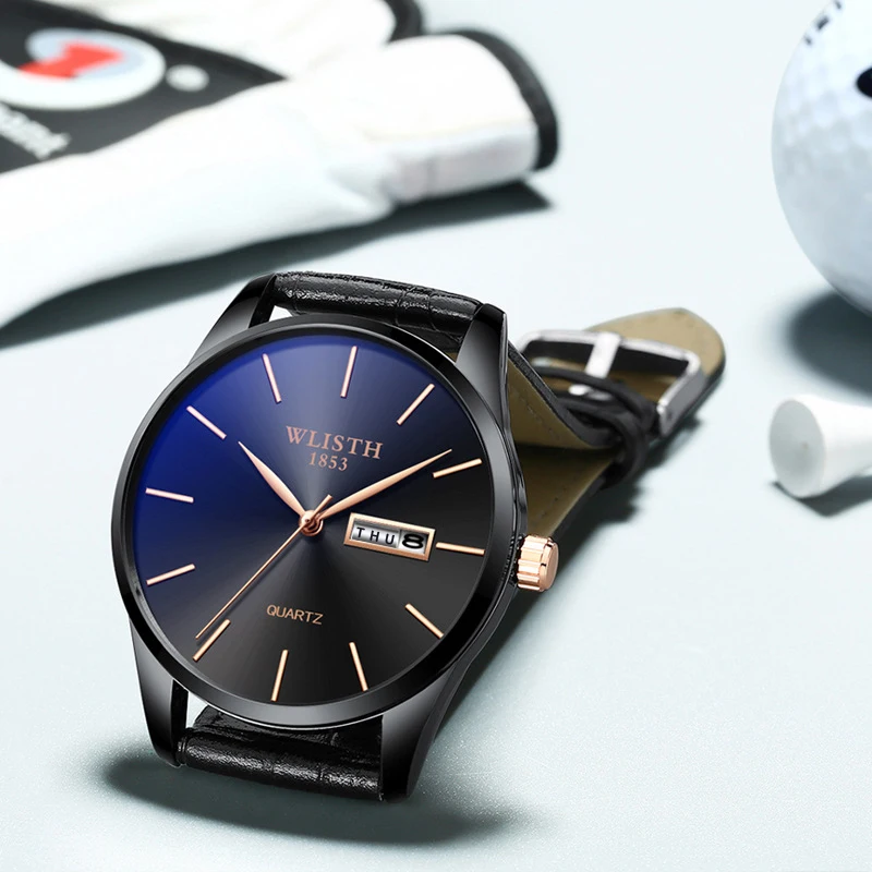 Мужские часы 2018 Роскошные брендовые из нержавеющей стали тонкие