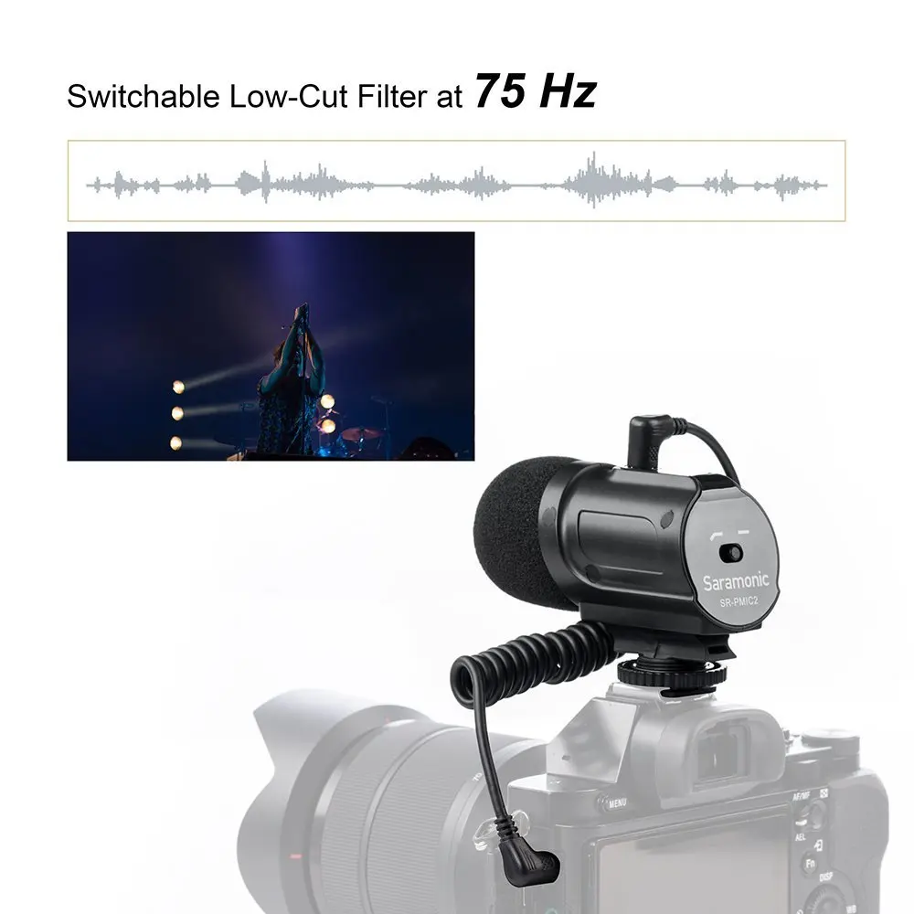 Saramonic SR-PMIC2 мини-камера Стерео конденсаторный видеомикрофон для интервью