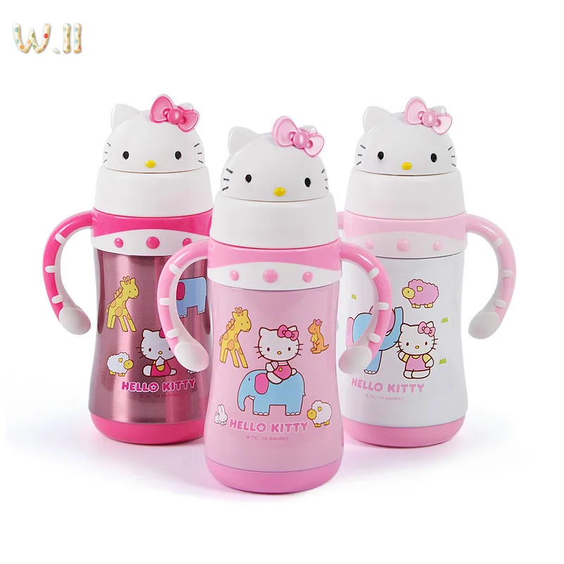 Kitty вакуумный KT Дети 304 нержавеющая сталь бутылки для воды в соломе высокое